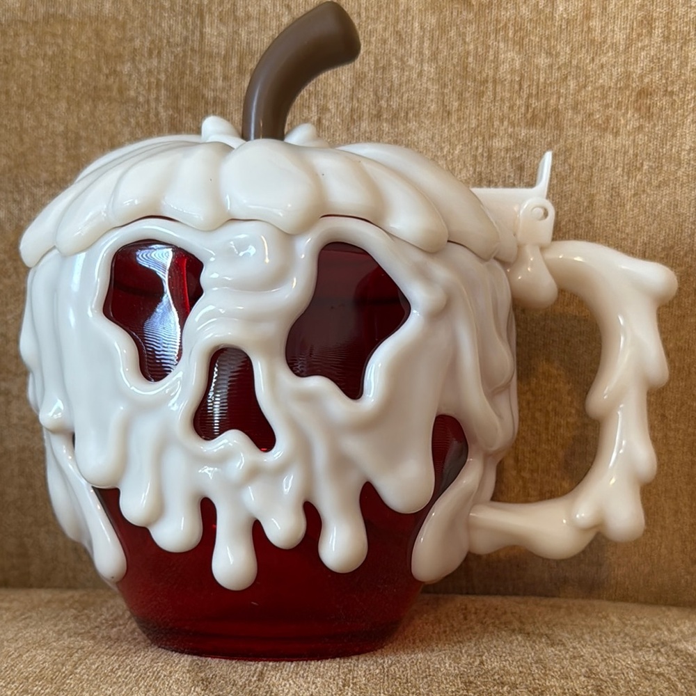Disney White and Red Poison Apple Plastic Mug